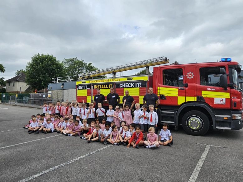 Children with Firefighters 